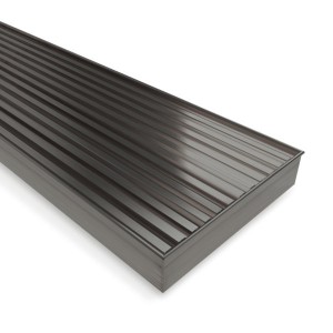 Mesh Rectangle Floor Waste Gun Metal Grey 1000*100*21